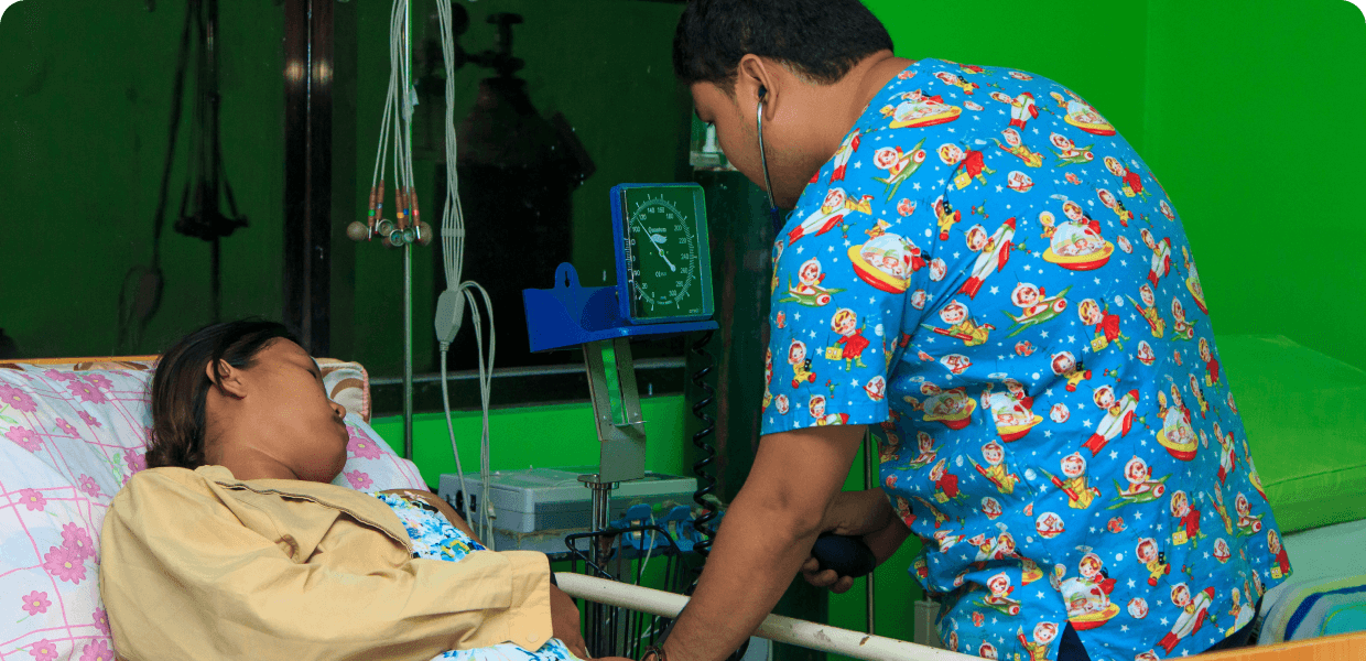 Nurse and patient